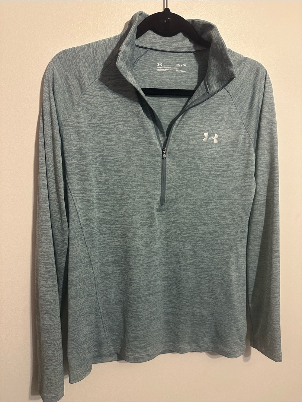 Under Armour Women’s Heathered Light Blue 1/4 Zip Performance Pullover